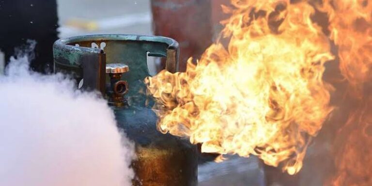 Gas cylinder explosion